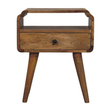 Load image into Gallery viewer, 22" Light Solid Wood One Drawer Nightstand - Brown