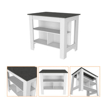 Load image into Gallery viewer, Stainless Steel Wood Counter Utility Cabinet Utility Sink - White