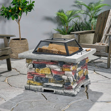 Load image into Gallery viewer, Outdoor Wood Bruning Magnesium Oxide Fire Pit With Lid