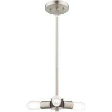 Load image into Gallery viewer, 5" Three Light Dimmable Chandelier With Shades - Nickel