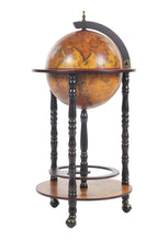 Load image into Gallery viewer, 17" X 17" X 35" Globe Bar Table 330Mm 4 Legs Stand - Mahogany