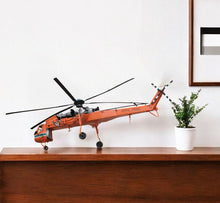 Load image into Gallery viewer, Hand Painted Model Airplane Tabletop Sculpture - Orange