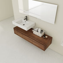 Load image into Gallery viewer, Modern Wall Mounted Bathroom Vanity With Resin Sink And Soft Close Drawer