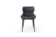 Load image into Gallery viewer, Faux Leather Steel Wing Back Dining Side Chair - Black