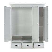 Load image into Gallery viewer, Solid Wood Frame Standard Curio Cabinet With Six Shelves - Off-White