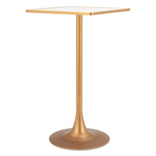 Load image into Gallery viewer, Faux Terrazzo Square Bar Table - Beige / Gold