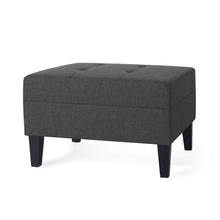Load image into Gallery viewer, Classic Ottoman With Birch Wood Legs And Fabric Upholstery