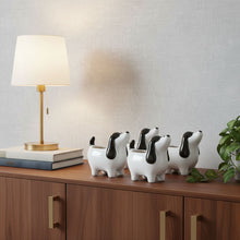 Load image into Gallery viewer, Poly Dog Planters (Set of 4) - Black / White