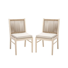 Load image into Gallery viewer, Cordoba - Dining Chair (Set of 2) With Acacia Wood Frame And Water Repellent Fabric - Beige / Yellow