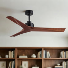 Load image into Gallery viewer, Ceiling Fan Without Light, DC Motor, No Light, Quiet Reversible Ceiling Fan For Living Room - Black