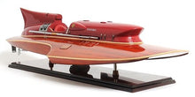 Load image into Gallery viewer, Hand Painted Ferrari Hydroplane Large Model Boat - Brown