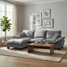Load image into Gallery viewer, Modular Sectional Sofa With Movable Ottoman & Pillows