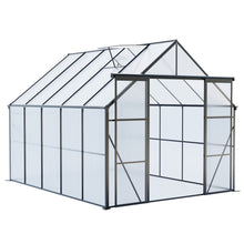 Load image into Gallery viewer, Double Door Polycarbonate house Raised Base And Anchor Aluminum Heavy Duty Walk In houses For Outdoor Backyard In All Season