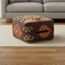 Load image into Gallery viewer, Cotton Blend Ottoman - Brown
