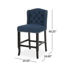 Load image into Gallery viewer, Vienna - Fabric Tufted Counter Stool With Nailhead Accents (Set of 2)