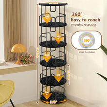 Load image into Gallery viewer, Rotating Bookshelf Tower 5 Tier Spinning 360 Degree Revolving Storage Shelf