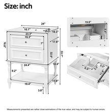 Load image into Gallery viewer, Bathroom Vanity With Sink, 2 Drawers Storage Cabinet, Open Shelf