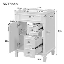 Load image into Gallery viewer, Bathroom Vanity With Sink, Compact Cabinet & 2 Drawers And Adjustable Shelf