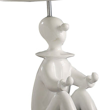Load image into Gallery viewer, Bedside Table Lamp With Silver Empire Shade - White
