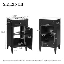 Load image into Gallery viewer, French Style Bathroom Vanity With Sink, Soft-Closing Door, Adjustable Shelf, Rectangular Design
