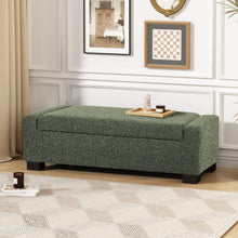 Load image into Gallery viewer, Textured Fabric Ottoman Bench With Hinged Lid