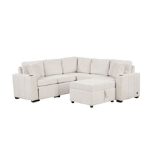 Load image into Gallery viewer, Sectional Sofa Convertible Pull-Out Sofa Bed With A Movable Storage Ottoman For Living Room