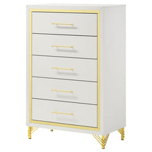 Load image into Gallery viewer, Chesney - 5 Drawer Chest With Trim - White