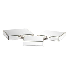 Load image into Gallery viewer, Mirrored Rectangular Display Platforms (Set of 3) - Clear