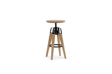 Load image into Gallery viewer, Solid Wood Backless Bar Chair - Natural And Natural And Black