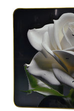 Load image into Gallery viewer, Silent Roses Floral Wall Clock - White / Black / Green