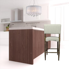 Load image into Gallery viewer, Solid Wood Bar Height Bar Chair - Off White / Brown