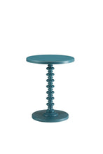 Load image into Gallery viewer, Fun Wood Pedestal End Table - Teal