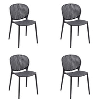 Load image into Gallery viewer, Heavy Duty Plastic Dining Side Chairs (Set of 4) - Gray