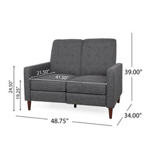 Load image into Gallery viewer, Manville - Contemporary Tufted Loveseat Pushback Recliner