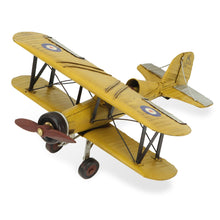 Load image into Gallery viewer, Hand Painted Model Airplane Tabletop Sculpture - Yellow / Black