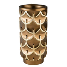 Load image into Gallery viewer, Poly Geometric Cylinder Table Vase - Gold