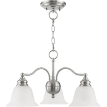 Load image into Gallery viewer, Dimmable Three Light Chandelier With Shades - Nickel
