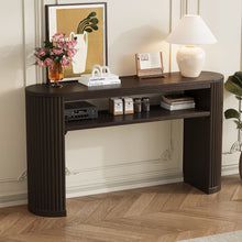 Load image into Gallery viewer, Console Table With Fluted Legs, Open Shelf
