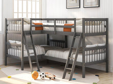Load image into Gallery viewer, L Shaped Bunk Bed With Ladder
