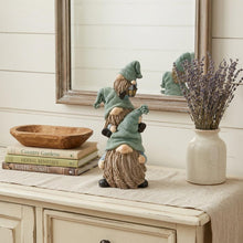 Load image into Gallery viewer, Poly Christmas Figurine Tabletop Sculpture (Set of 2) - Blue / Green