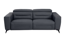 Load image into Gallery viewer, Italian Leather USB Reclining Sofa - Gray