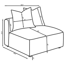 Load image into Gallery viewer, Amherst - Armless Chair With Accent Pillow - Gray