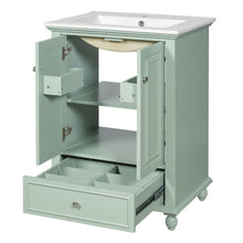 Load image into Gallery viewer, Modern Bathroom Vanity With Sink, Cabinet With Drawer And Dividers, Rectangular Storage Unit