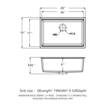 Load image into Gallery viewer, Quartz Kitchen Sink, Granite Composite Workstation Undermount