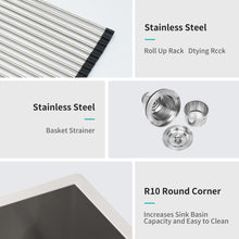 Load image into Gallery viewer, Modern Double Bowl Undermount Kitchen Sink 50 / 50 Design Stainless Steel