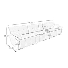 Load image into Gallery viewer, Modern Sofa & Pillows, Textured Cover, High Rebound Cushions