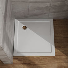 Load image into Gallery viewer, In Corner Drain Shower Base