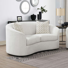 Load image into Gallery viewer, Rory - Sloped Arms Loveseat With Pillows - White