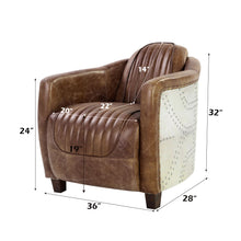 Load image into Gallery viewer, Brancaster - Grain Leather Chair - Brown