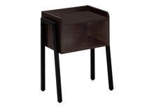 Load image into Gallery viewer, Rectangular Accent Table With Black Metal Legs - Espresso